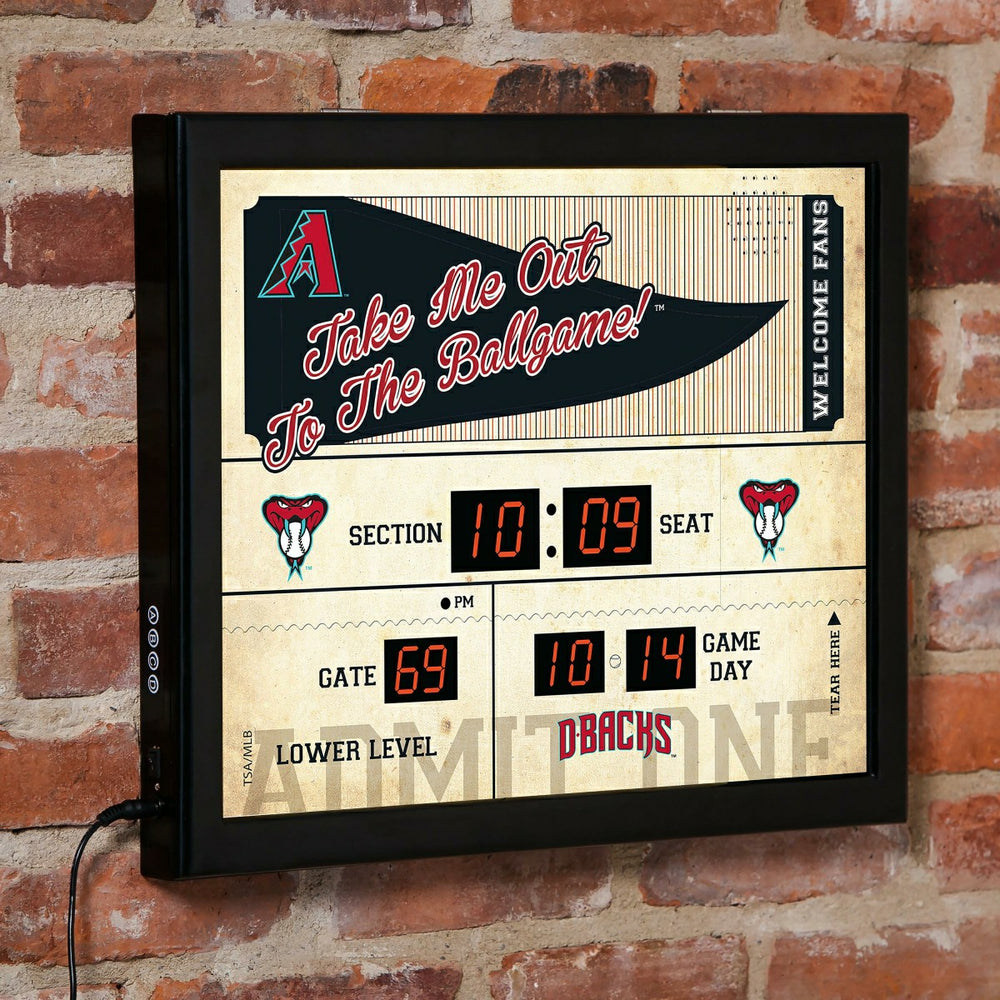 Scoreboard Wall Clock, Arizona Diamondbacks, MLB, Home