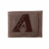 Arizona Diamondbacks Front Pocket Wallet w/ RFID Blocking Brown, MLB, Home