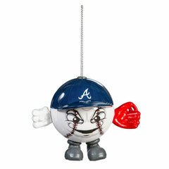 Atlanta Braves Ball Head Ornament, MLB, Home
