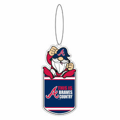 Atlanta Braves Gift Tag Ornament, Gnome Fan, MLB, Home