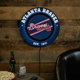 Atlanta Braves, Metal Lite, Round, MLB