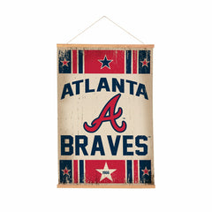 Atlanta Braves, Canvas Wall Tapestry, Medium, 36x24, MLB, Home
