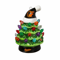 Baltimore Orioles 4" Mini LED Tabletop Christmas Tree, Set of 2, MLB, Home