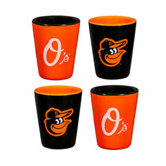 Baltimore Orioles 4-Piece Ceramic 2oz. Shot Glass Set, MLB, Home