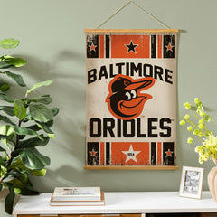 Baltimore Orioles, Canvas Wall Tapestry, Medium, 36x24, MLB, Home