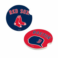 Boston Red Sox Car Coaster Set, 2pc, MLB, Home