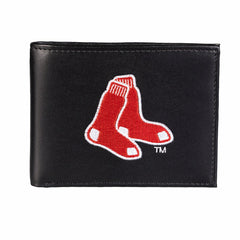 Boston Red Sox Black Bi-Fold Embroidered Wallet w/ RFID Blocking, MLB, Home