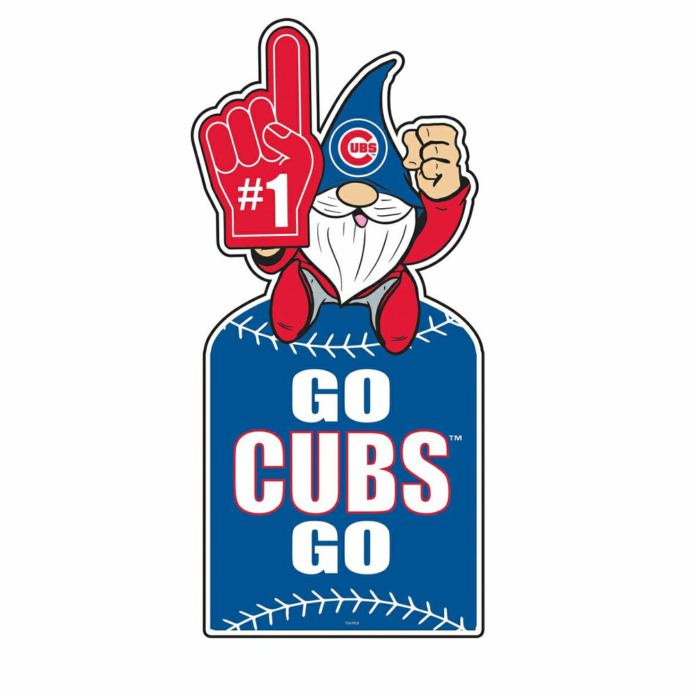 Chicago Cubs Gnome Metal Sign 10"L x 30"H, MLB, Home
