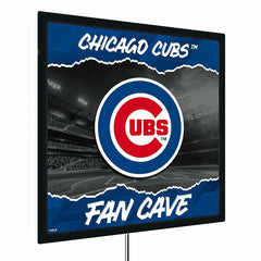 Chicago Cubs 23"H x 23"L LED Wall Decor, Edgelite, Square, MLB, Home