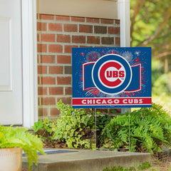 Chicago Cubs Yard Sign, Patriotic, MLB, Home