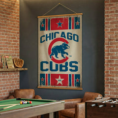 Chicago Cubs, Canvas Wall Tapestry, Large, 54x36, MLB, Home