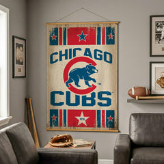 Chicago Cubs, Canvas Wall Tapestry, Large, 54x36, MLB, Home
