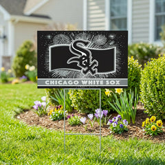 Chicago White Sox Yard Sign, Patriotic, MLB, Home