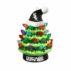 Chicago White Sox 4" Mini LED Tabletop Christmas Tree, Set of 2, MLB, Home
