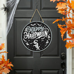 Chicago White Sox Halloween Round Door Décor with Hanging Rope, 18x18, MLB, Home