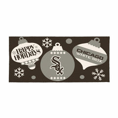 Chicago White Sox Holiday Flocked Coir Sassafras Switch Mat, 22"x10", MLB
