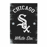 Chicago White Sox Wood Wall Sign, 16x24, MLB, Home