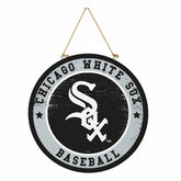 Chicago White Sox Round Door Décor with Hanging Rope, 18x18, MLB, Home