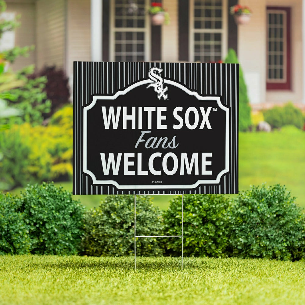 Chicago White Sox Coroplast Yard Sign, "Fans Welcome", MLB, Home