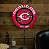 Cincinnati Reds, Metal Lite, Round, MLB