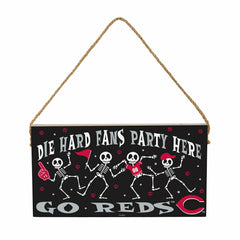 Cincinnati Reds Halloween Wood Wall Sign, 6x11, MLB, Home