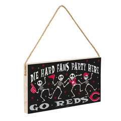 Cincinnati Reds Halloween Wood Wall Sign, 6x11, MLB, Home