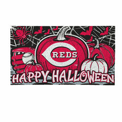 Cincinnati Reds Halloween PVC Mat, 28"x16", MLB