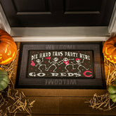 Cincinnati Reds Flocked Coir Halloween Sassafras Switch Mat, 22"x10", MLB
