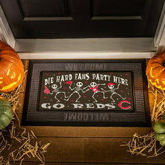 Cincinnati Reds Flocked Coir Halloween Sassafras Switch Mat, 22"x10", MLB