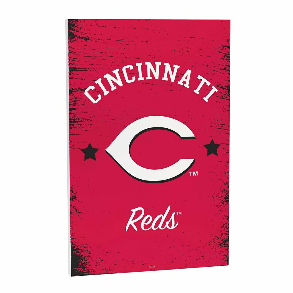Cincinnati Reds Wood Wall Sign, 16x24, MLB, Home
