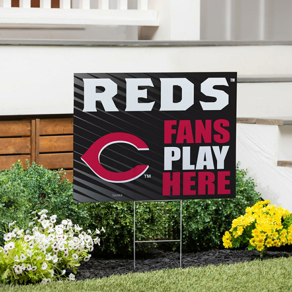 Cincinnati Reds Coroplast Yard Sign "Fans Play Here", MLB, Home