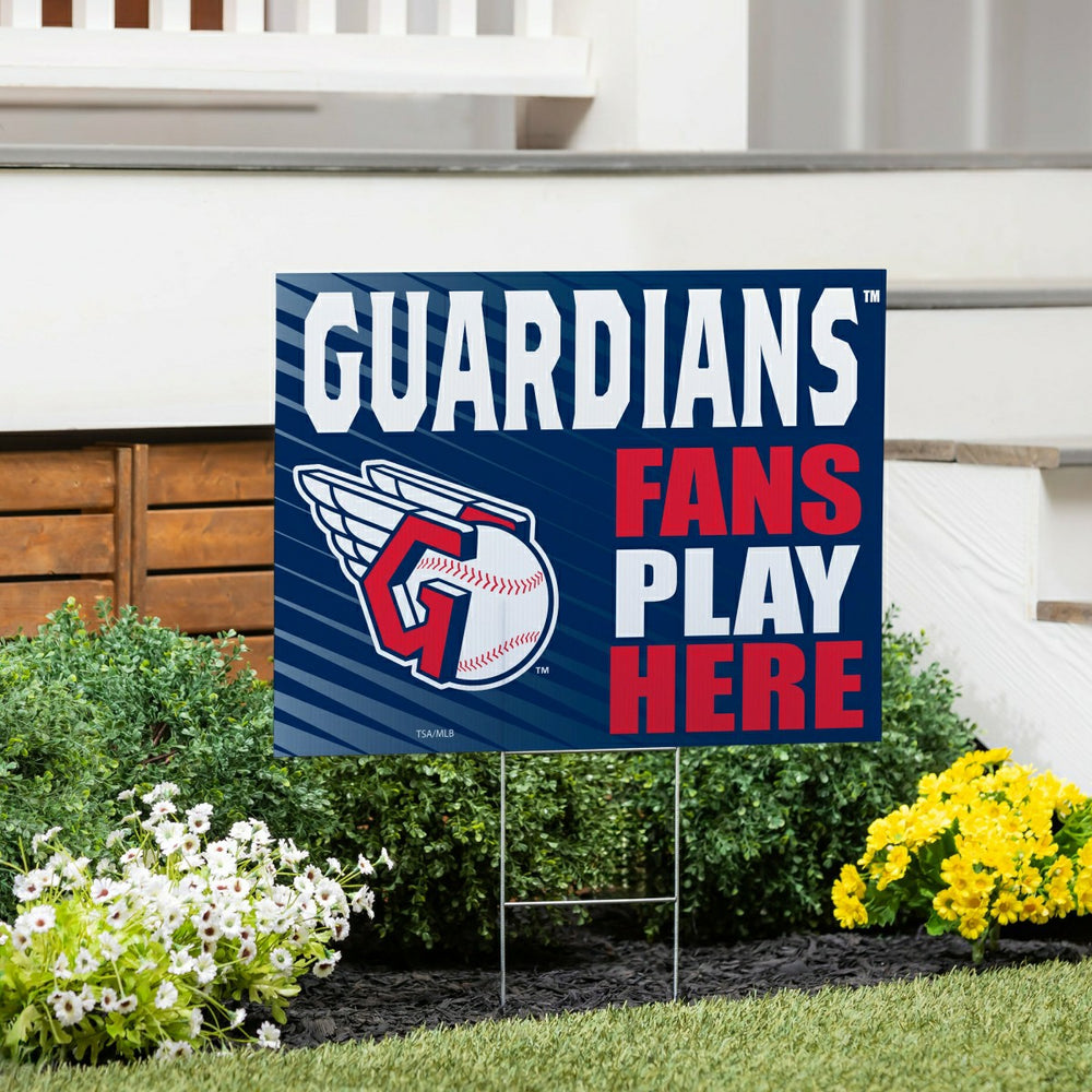 Cleveland Guardians Coroplast Yard Sign "Fans Play Here", MLB, Home