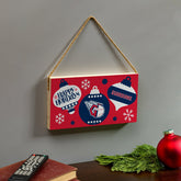 Cleveland Guardians Holiday Wood Wall Sign, 6x11, MLB, Home