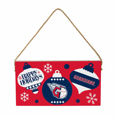 Cleveland Guardians Holiday Wood Wall Sign, 6x11, MLB, Home