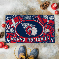 Cleveland Guardians Holiday PVC Mat, 28"x16", MLB