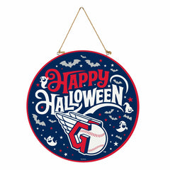 Cleveland Guardians Halloween Round Door Décor with Hanging Rope, 18x1, MLB, Home