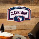 Cleveland Guardians USA Embossed Steel Wall Sign, 11" x 17", MLB, Home