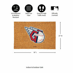 Cleveland Guardians Large Full Color Coir Mat, 36"x24", MLB