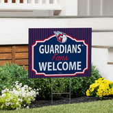 Cleveland Guardians Coroplast Yard Sign, "Fans Welcome", MLB, Home