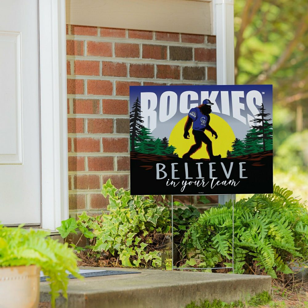 Colorado Rockies Yard Sign, Bigfoot, MLB, Home