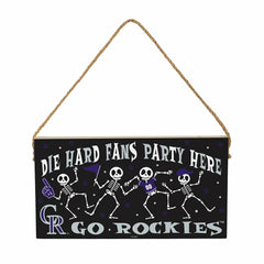 Colorado Rockies Halloween Wood Wall Sign, 6x11, MLB, Home