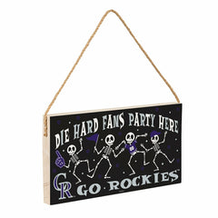 Colorado Rockies Halloween Wood Wall Sign, 6x11, MLB, Home