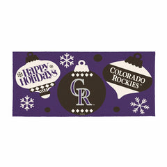 Colorado Rockies Holiday Flocked Coir Sassafras Switch Mat, 22"x10", MLB