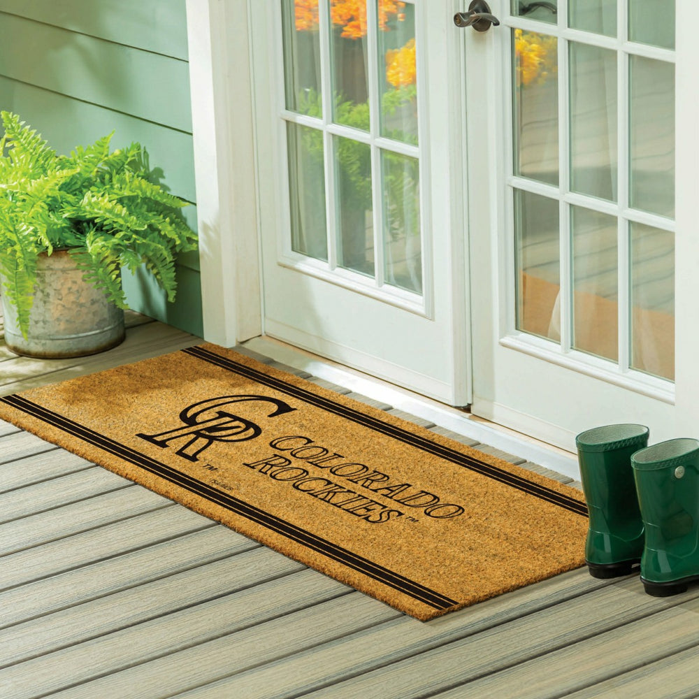 Colorado Rockies Extra Large One Color Coir Mat, 60"x24", MLB