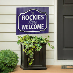 Colorado Rockies Coroplast Yard Sign, "Fans Welcome", MLB, Home