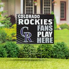 Colorado Rockies Coroplast Yard Sign "Fans Play Here", MLB, Home