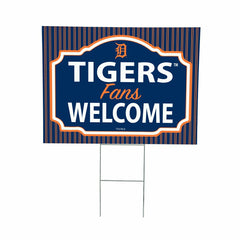 Detroit Tigers Coroplast Yard Sign, "Fans Welcome", MLB, Home