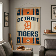 Detroit Tigers, Canvas Wall Tapestry, Large, 54x36, MLB, Home