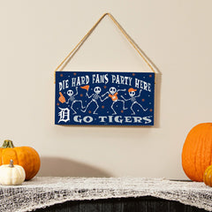 Detroit Tigers Halloween Wood Wall Sign, 6x11, MLB, Home