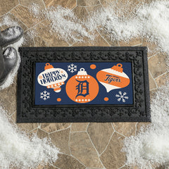 Detroit Tigers Holiday Flocked Coir Sassafras Switch Mat, 22"x10", MLB